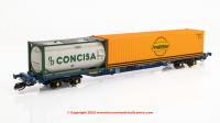 TT6031 Hornby Touax KFA Container Wagon with 1 x20ft & 1 x 40ft Container